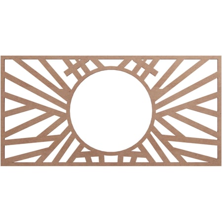Ekena Millwork Hoover Wood Fretwork Pierced Ceiling Medallion, Wood (Paint Grade), 16"W x 8"H x 5 7/8"ID x 3/8"T CMWP16X08X0375HOMF